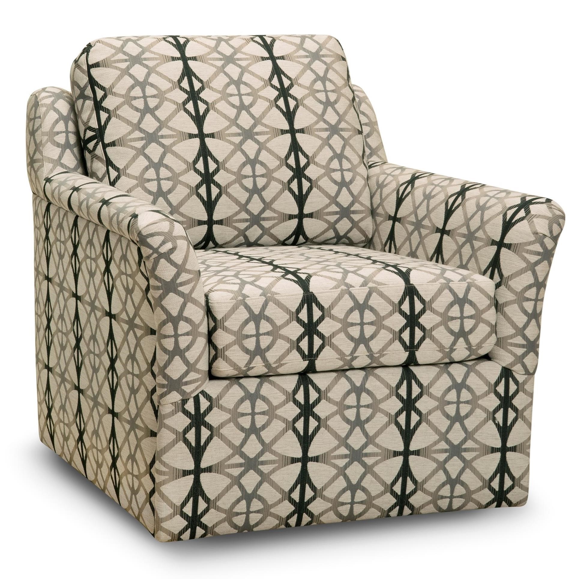 Superstyle 44 44 Swivel Chair with Flared Arms Jordan's Home